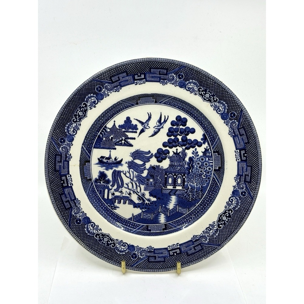 Johnson Brothers England Very Old Blue Willow 2B Plate Read*